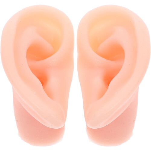 5Pz Orecchie Silicone Morbide Beige Display Gioielli Uso Domestico 2
