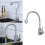 2Pz Rubinetto Lavabo Acciaio Monocomando Rotante Argento 9