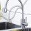 2Pz Rubinetto Lavabo Acciaio Monocomando Rotante Argento 10