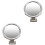 2Pz Specchi Bagno Antinebbia Argento Con Gancio Per 3