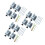 3Set Regolabili Argento Per Armadio Con Base Livellante 8