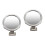 2Pz Specchi Bagno Antinebbia Argento Con Gancio Per 4