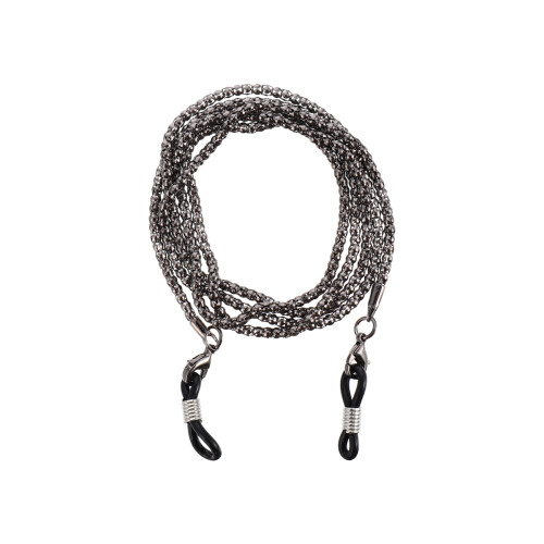 2Set Catena Facile Usare in Metallo Nero Per Maschera E Occhiali 1