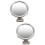 2Pz Specchi Bagno Antinebbia Argento Con Gancio Per 6