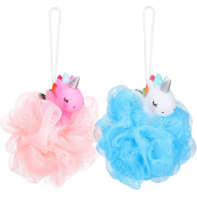 4Pz Doccia Loofah Unicorn Colorato in Pe PVC
