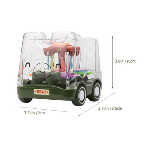 8St Pull-Back Bus Toy Transparante Plastic Auto Speelgoed Voor Kids 1