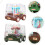 8St Pull-Back Bus Toy Transparante Plastic Auto Speelgoed Voor Kids 6