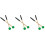 3Paren Performance Drumsticks Rubber Handvat Groen Marimba Stick 5