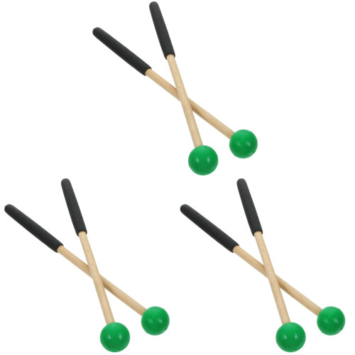 3Paren Performance Drumsticks Rubber Handvat Groen Marimba Stick 2