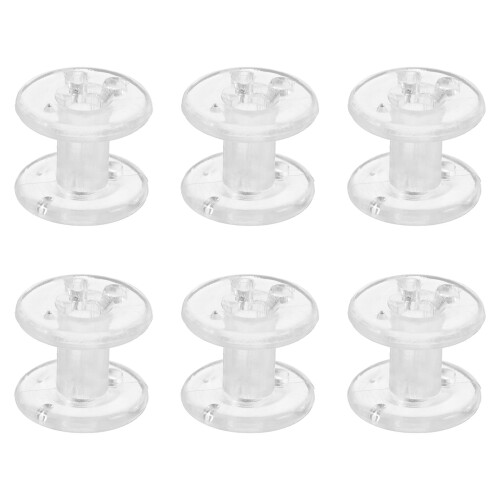 30Pz Tendicinghia Per Tende Piegate Trasparente in Pom Con Cleats 1