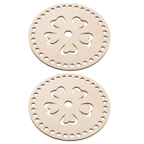 10Pz Fondo Legno Resistente Per Borse Intrecciate E DIY 1