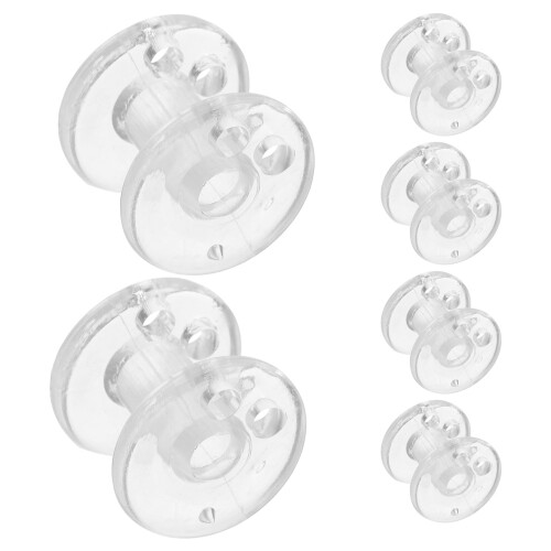 30Pz Tendicinghia Per Tende Piegate Trasparente in Pom Con Cleats 2