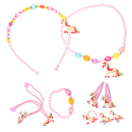 4Set Gioielli Rosa Per , Collana E Bracciali Per Uso Decorativo 1
