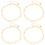 4Pz Braccialetti Cavigliera Oro Strati Per 7