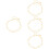4Pz Braccialetti Cavigliera Oro Strati Per 8