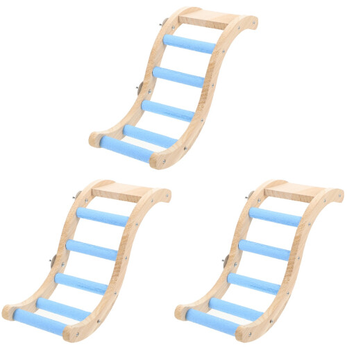 3Pz Per Pappagalli in Legno Gioco Resistente 1
