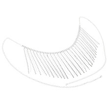 2Szt Srebrny Waist Belt Z Kryształami I Długimi Frędzlami Imprezę