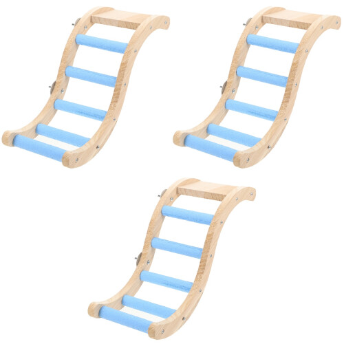 3Pz Per Pappagalli in Legno Gioco Resistente 2