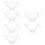6Pz Set Brocche Per Salsa in Trasparente Per Servizio Tavola 8