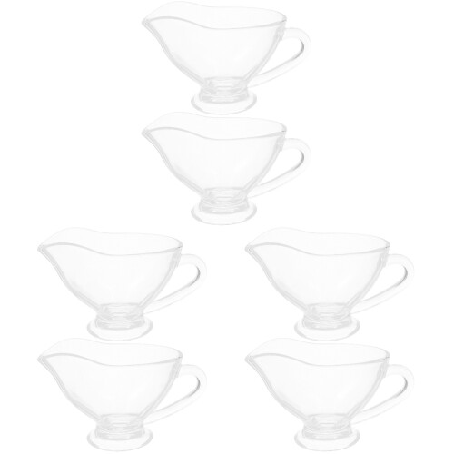 6Pz Set Brocche Per Salsa in Trasparente Per Servizio Tavola 2
