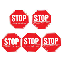 Sticker Rosso Segnaletica Distanziamento Per Pubblici