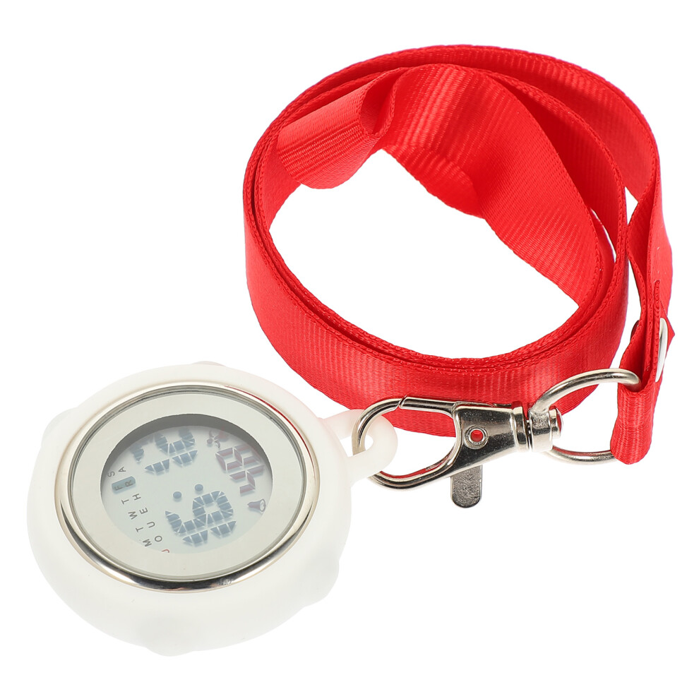 4Szt Czerwony Zegarek PielęGniarski Z Kluczem I Klipsem,-image