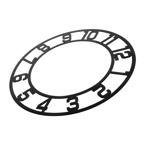 5Pcs Modern Black Acrylic Mirror Wall Clock Decals with Roman Numerals