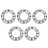 5Pcs Modern Black Acrylic Mirror Wall Clock Decals with Roman Numerals 7