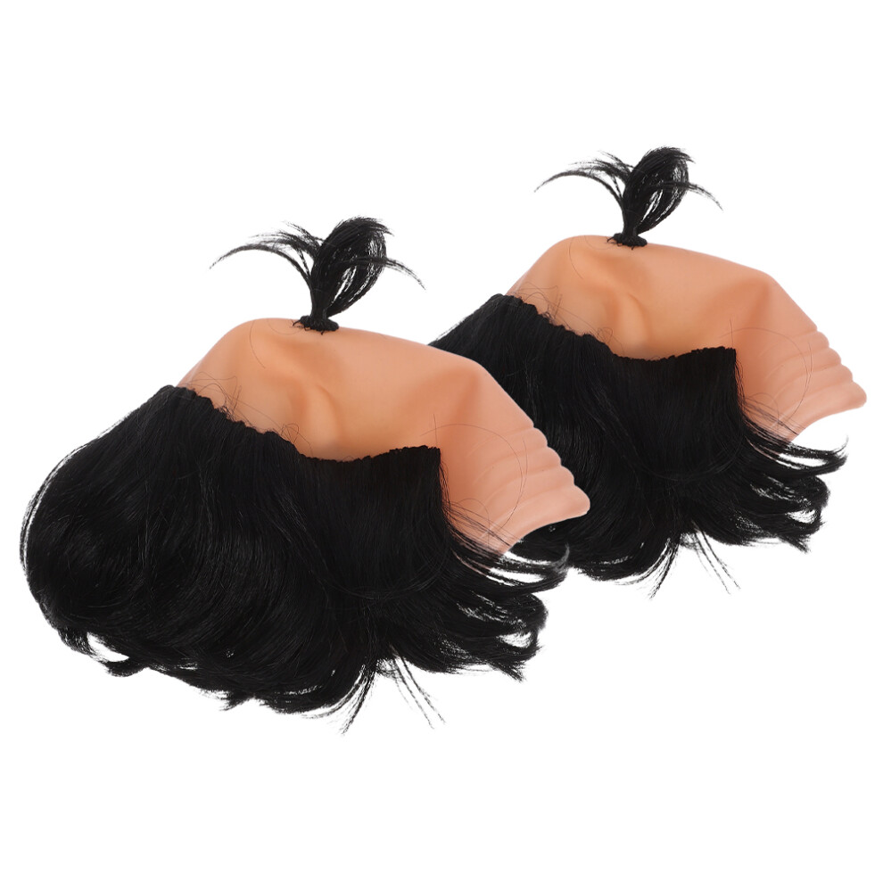 4Szt MęSkie Peruki Wysokotemperaturowe Cosplay Samurajskie Imprezy-image