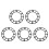 5Pcs Modern Black Acrylic Mirror Wall Clock Decals with Roman Numerals 8