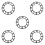 5Pcs Modern Black Acrylic Mirror Wall Clock Decals with Roman Numerals 9