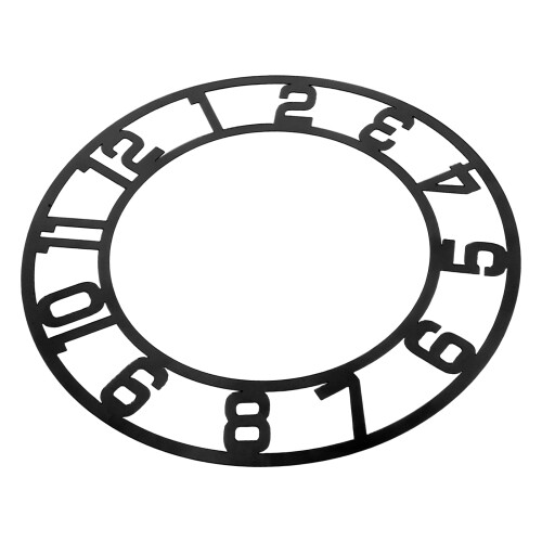 5Pcs Modern Black Acrylic Mirror Wall Clock Decals with Roman Numerals 2