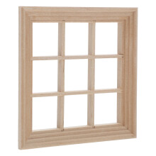 2Szt Drewniane Mini Okna Do Domków Dla Lalek Beżowe Idealne Do DIY