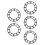 5Pcs Modern Black Acrylic Mirror Wall Clock Decals with Roman Numerals 5