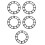 5Pcs Modern Black Acrylic Mirror Wall Clock Decals with Roman Numerals 4