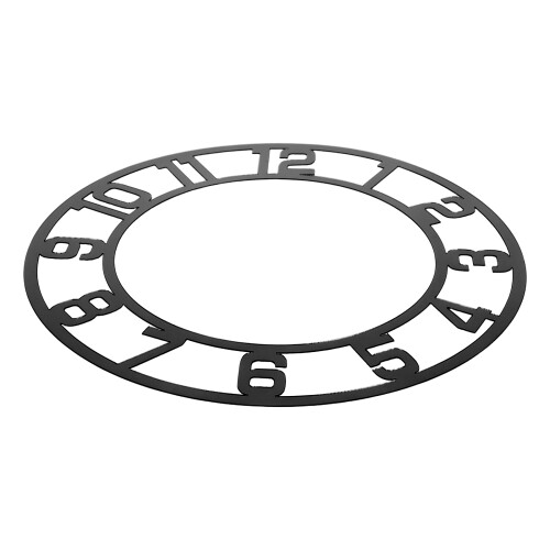 5Pcs Modern Black Acrylic Mirror Wall Clock Decals with Roman Numerals 1