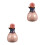 2Conjuntos Frascos De Cerâmica Rosa Para Óleos E Perfumes 6
