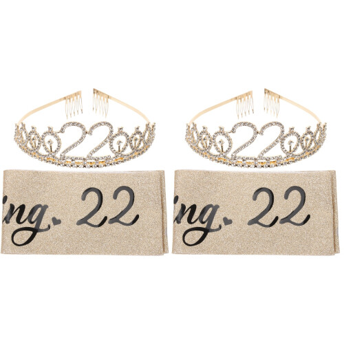 2Conjuntos Coroa Headband Com Para Festa E Uso Diário 2