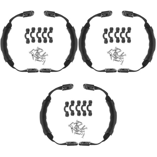 3Conjuntos Conjunto De Alças E Fivelas Para Caiaque E Canoa Preto 2