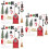 3Conjuntos Mini Casas Decorativas DIY Coloridas Com 10