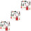 3Conjuntos Mini Casas Decorativas DIY Coloridas Com 8