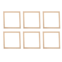 6Pcs Beige Wood Craft Picture Frames for Canvas Art and Wall Decor