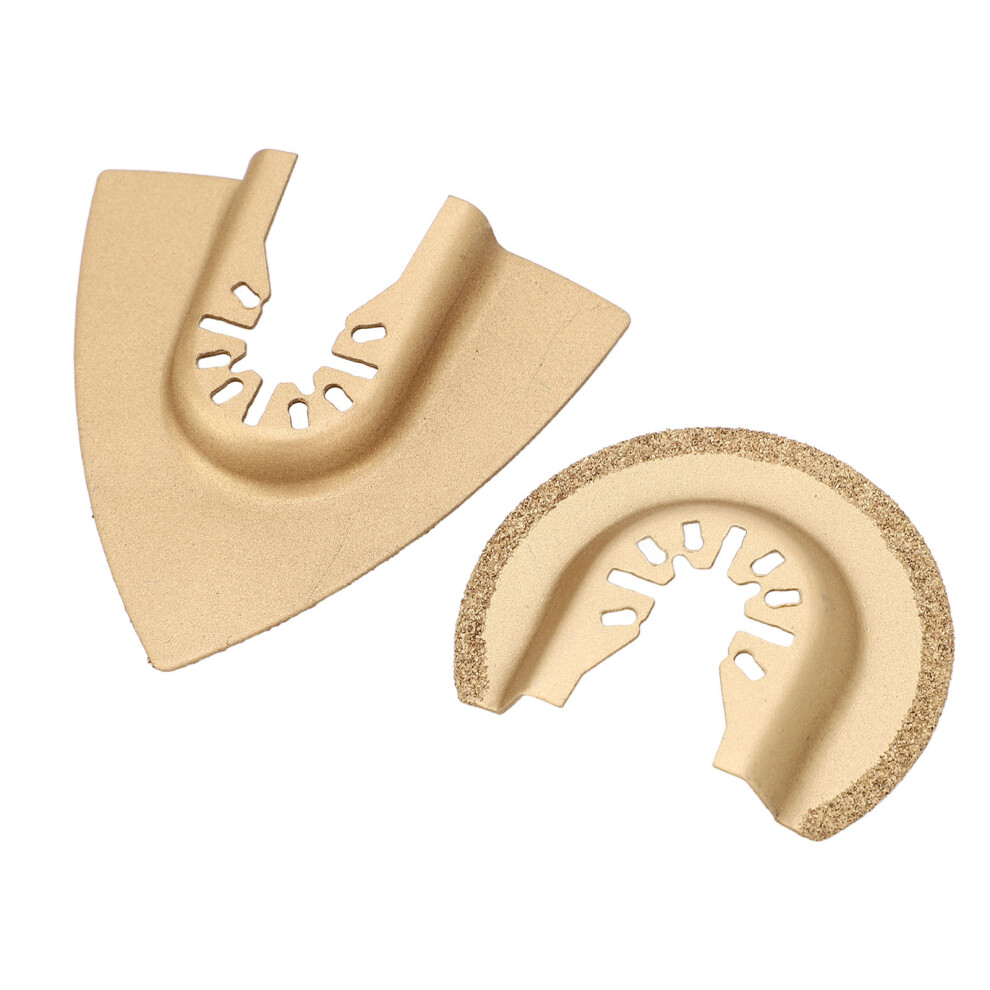 Triangular Blades Finger Blades For Oscillating Tool Blades Universal Fitment Quick Release System Semi Circle Blades Oscillating Saw Blades For Grit 9149926062301