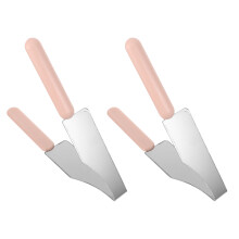 2Pz Pinze Servitorte Rosa in Acciaio Per Dolci E Feste Casalinghe