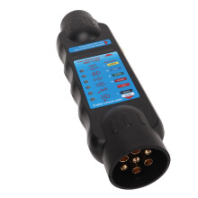 Battery Powered 7Pin Trailer Wiring Diagnostic Tool With LED Indicators, Trailer Tester Tool For Car Towing Systems Copper Pointer Contacts Nylon