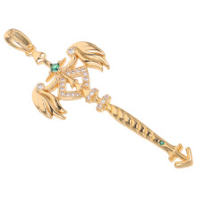 Ciondoli Zodiacali in Rame Dorato Con Strass Per