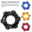 Accurate Fitting Bicycle Disc Brake Adapter Anodized Aluminum 6-Bolt 4