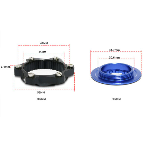 Accurate Fitting Bicycle Disc Brake Adapter Anodized Aluminum 6-Bolt 1