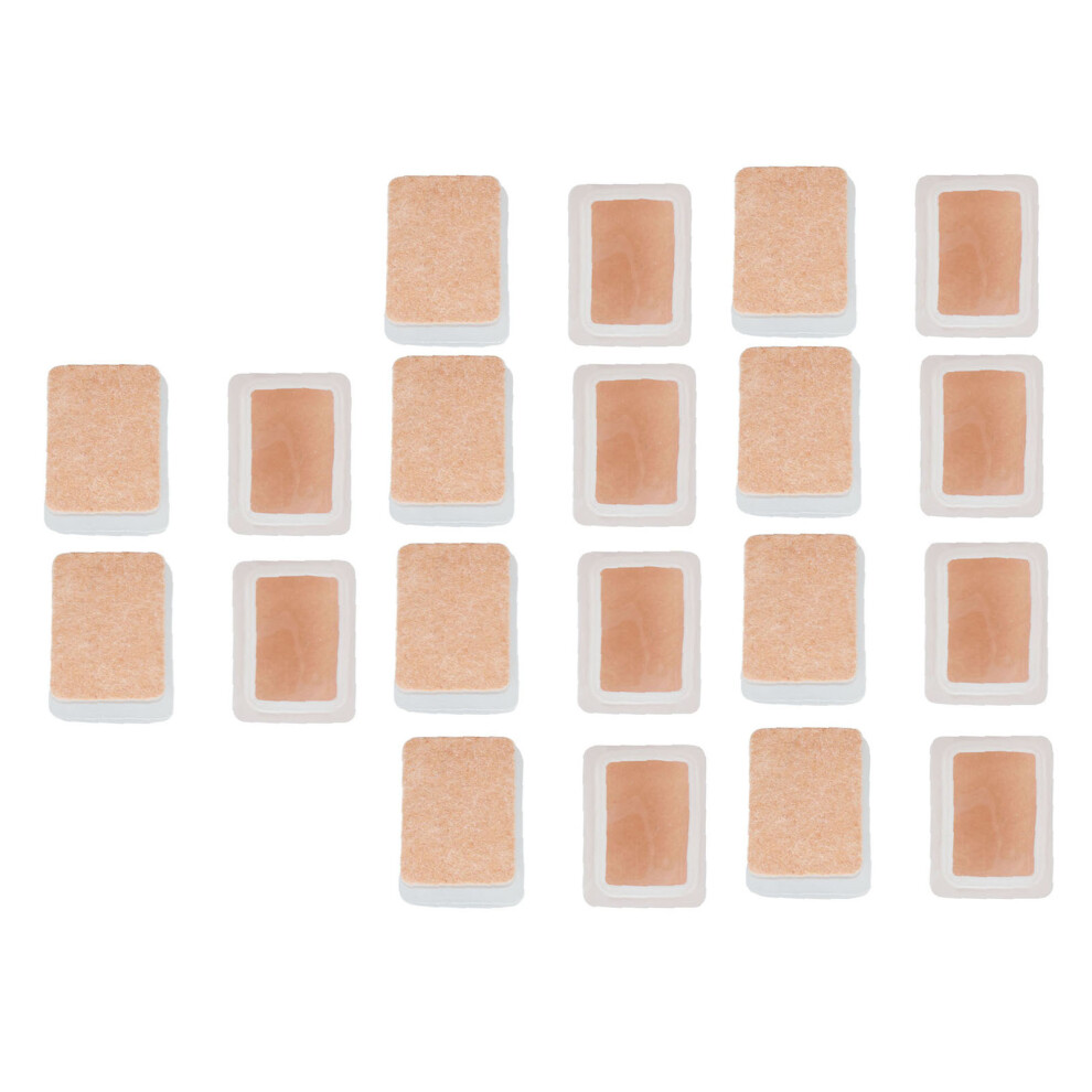 20Pcs Chair Leg Protectors, Tpr Rubber Felt Floor Covers For Hardwood, Rectangular Transparent 5031370622528