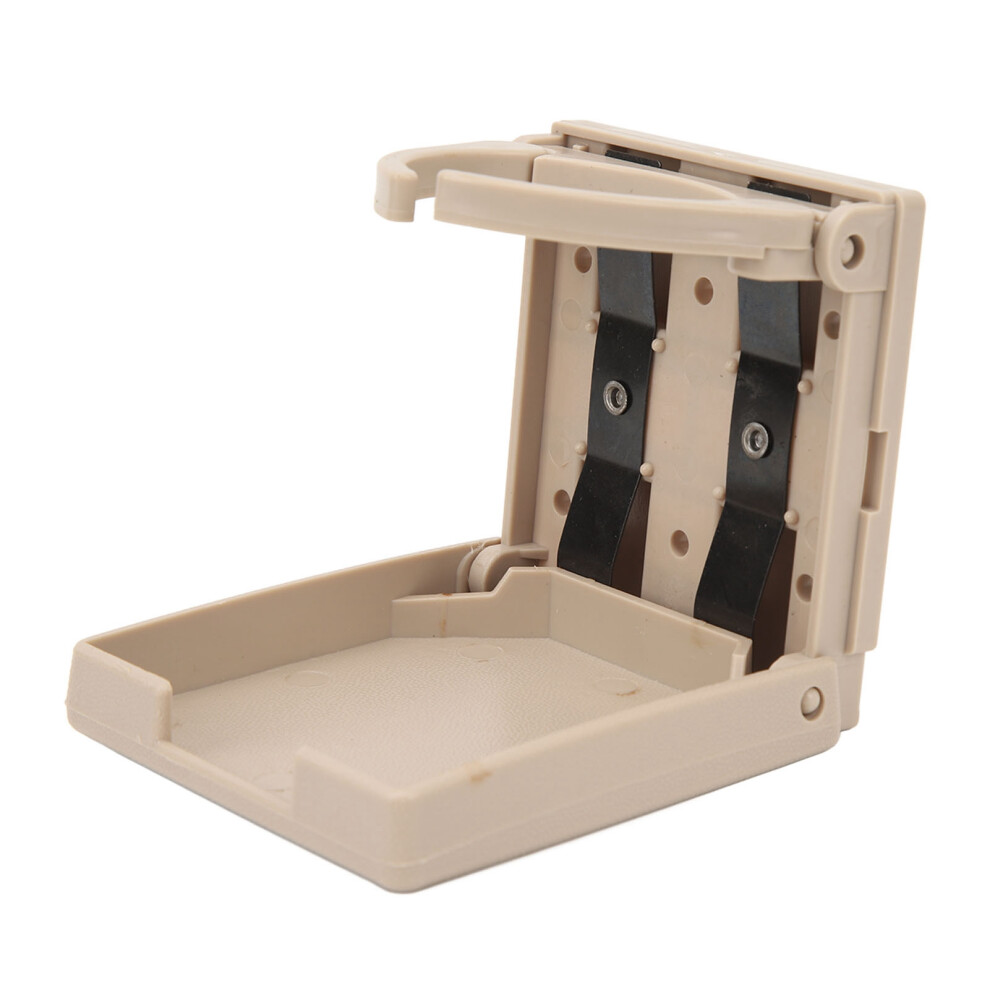 Foldable Cup Holder Set - Easy Install Fits Rv/Camper/Suv - 2Pcs Beige 8731370623477